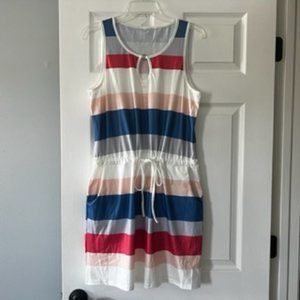 NWT Sleeveless Summer Tie Mini Short Dress with Pockets Size Medium